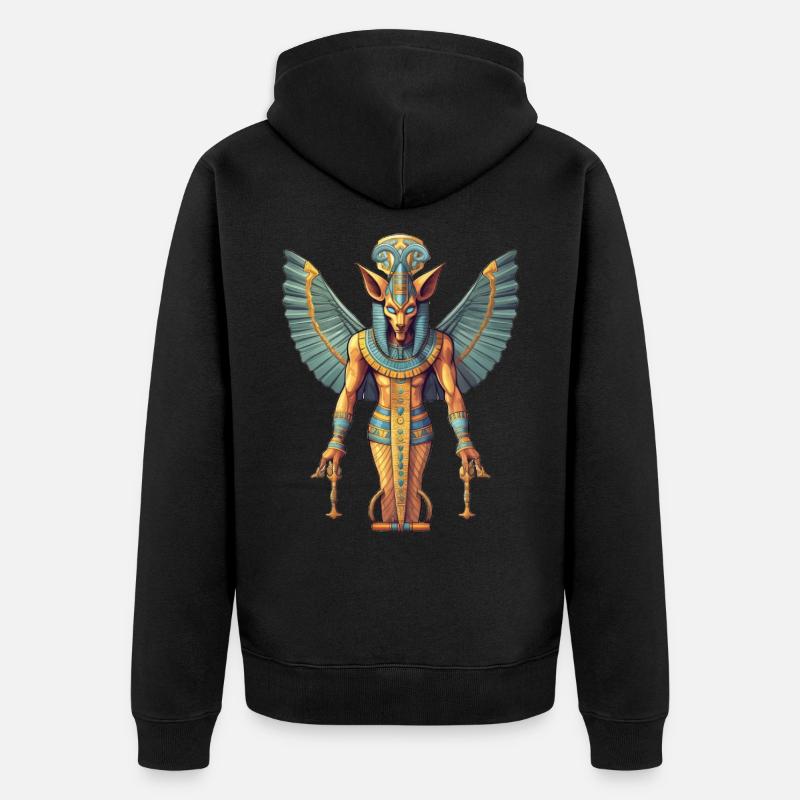 Divinité égyptienne - Veste à capuche bio Premium Unisexe - noir