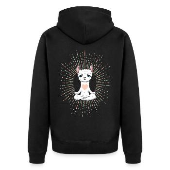 Yoga Lama in Love - Veste à capuche bio Premium Unisexe - noir - Dos - Nico (187cm)