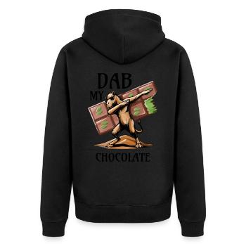 Dab My Chocolate – The dromedary dab! - Unisex Premium Organic Zip Hoodie - black - Back - Nico (187cm)