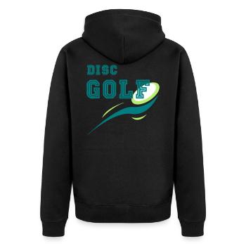 Disc Golf Discgolf Frisbee Geschenk Cadeau - Veste à capuche bio Premium Unisexe - noir - Dos - Nico (187cm)