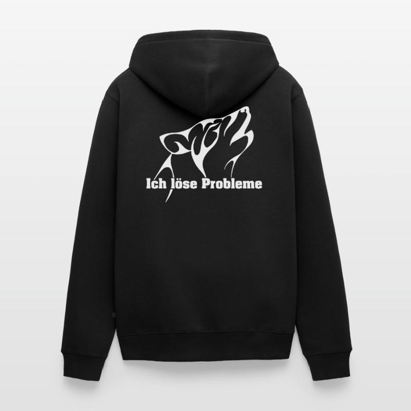 The wolf solves problems Unisex Premium Organic Zip Hoodie