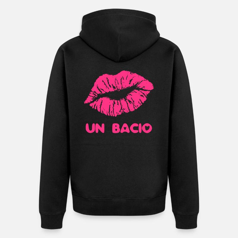 UN BACIO (v) - Veste à capuche bio Premium Unisexe - noir