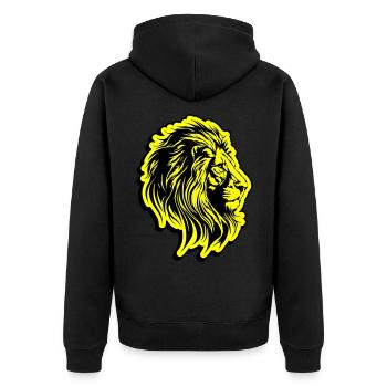 Symbole de tête de lion lion - Veste à capuche bio Premium Unisexe - noir - Dos - Nico (187cm)