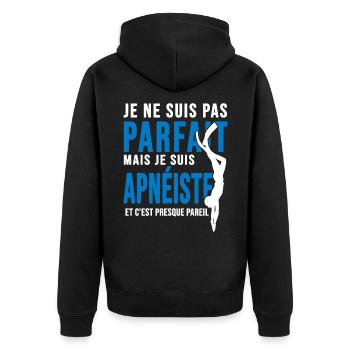 Apnée parfait apnéiste sport plongée plongeur - Veste à capuche bio Premium Unisexe - noir - Dos - Nico (187cm)