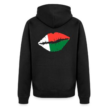 Drapeau de Madagascar, cadeau - Veste à capuche bio Premium Unisexe - noir - Dos - Nico (187cm)