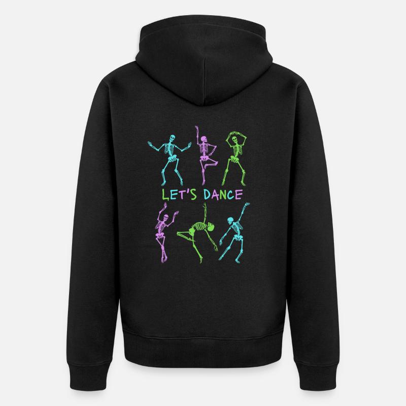 Permet de danser les squelettes - Veste à capuche bio Premium Unisexe - noir