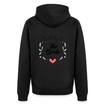 Bride Hen Party - Bride JGA - Veste à capuche bio Premium Unisexe - noir - Dos - Nico (187cm)