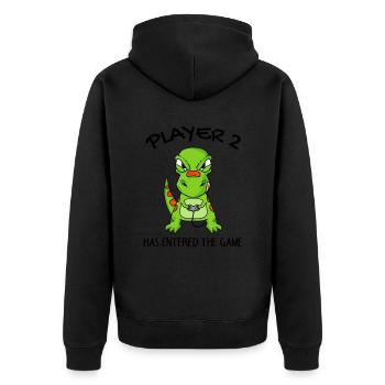 Le joueur 2 a le jeu Enter Baby - Veste à capuche bio Premium Unisexe - noir - Dos - Nico (187cm)