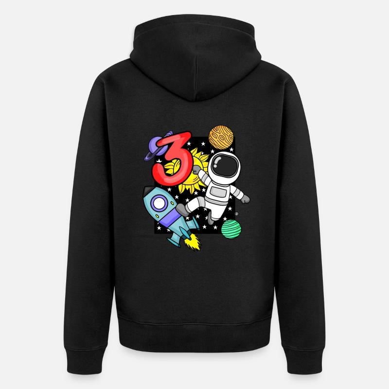 3 ans Jeune astronaute - Veste à capuche bio Premium Unisexe - noir