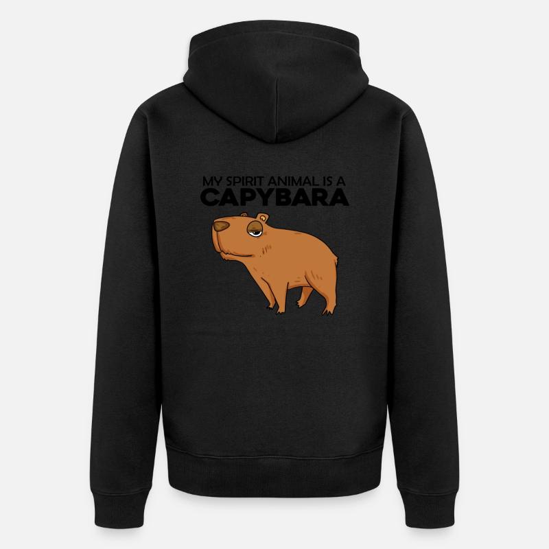 Capybara Capybara Cadeau - Veste à capuche bio Premium Unisexe - noir
