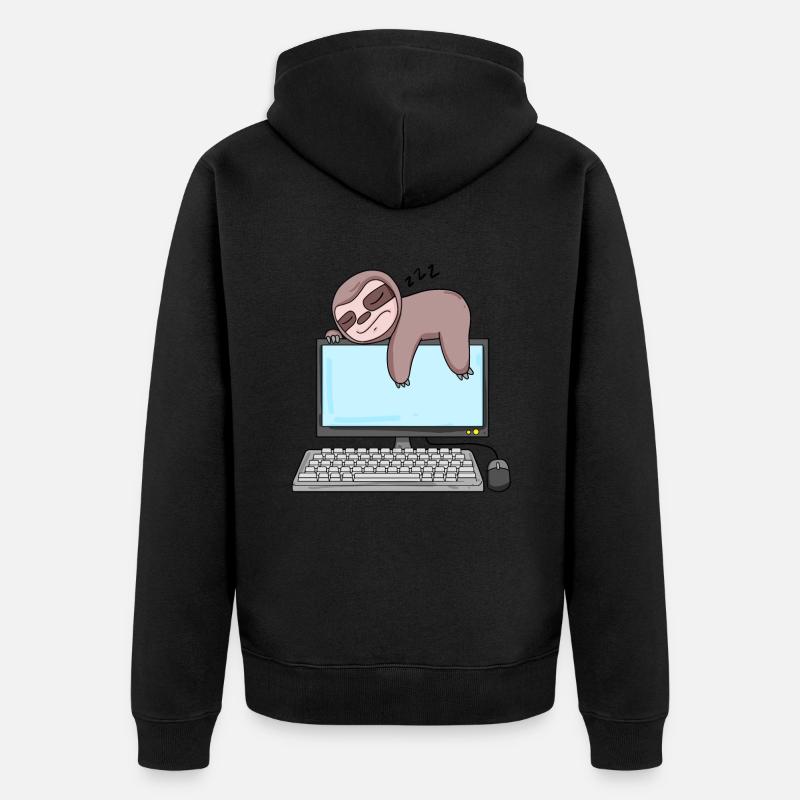 Computer Nerd Programmierer Geschenk - Unisex Premium Bio Zip Hoodie - Schwarz