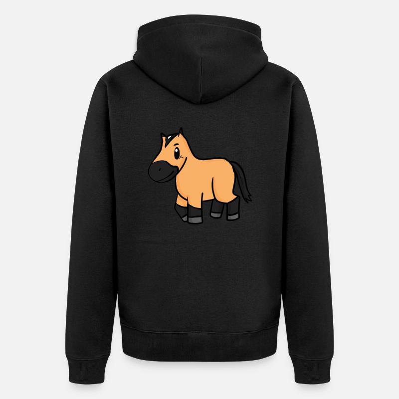Cheval - Veste à capuche bio Premium Unisexe - noir