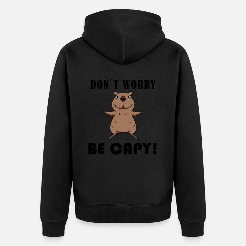 Capybara Capybara Cadeau - Veste à capuche bio Premium Unisexe - noir