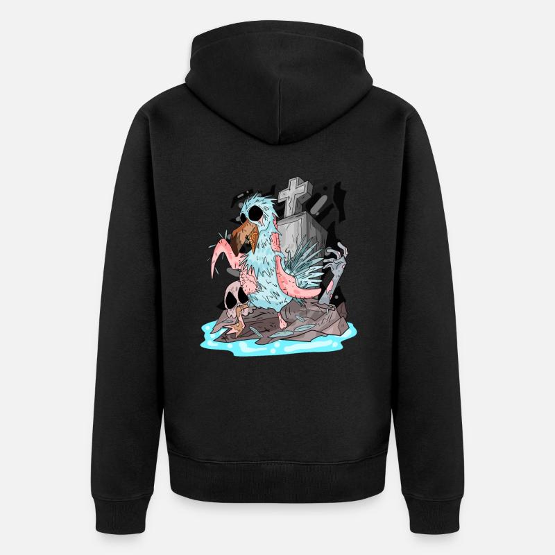 Mouette zombie - Veste à capuche bio Premium Unisexe - noir