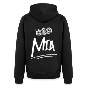 MIA - Veste à capuche bio Premium Unisexe - noir - Dos - Nico (187cm)