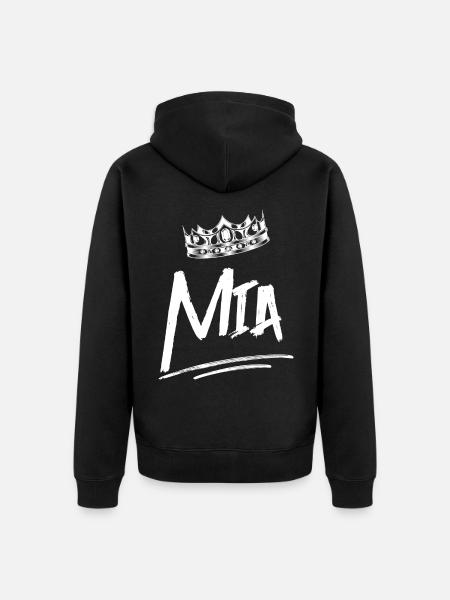 Mia - Unisex Premium Bio Zip Hoodie - Schwarz