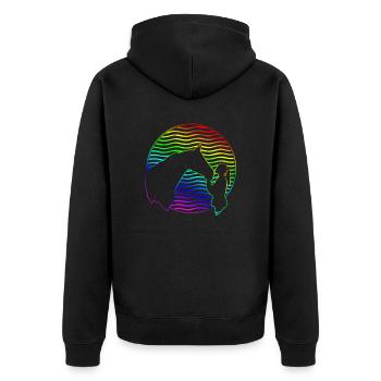 Équitation et équitation colorée - Veste à capuche bio Premium Unisexe - noir - Dos - Nico (187cm)