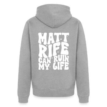 Matt Rife peut ruiner ma vie - Veste à capuche bio Premium Unisexe - gris chiné - Dos - Nico (187cm)