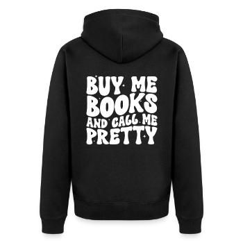 Achetez-moi des livres et appelez-moi un rat de bibliothèque assez mignon - Veste à capuche bio Premium Unisexe - noir - Dos - Nico (187cm)