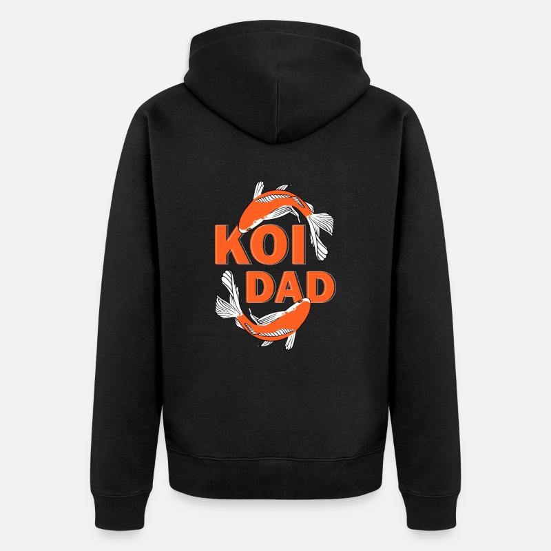 Koi Fish Japonais - Veste à capuche bio Premium Unisexe - noir