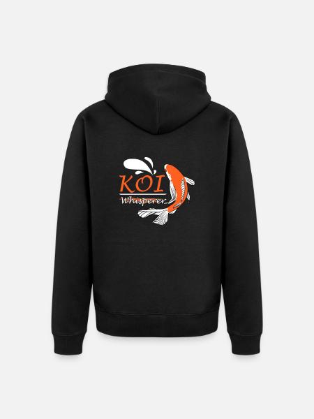 Koi Fish Japanese - Unisex Premium Organic Zip Hoodie - black
