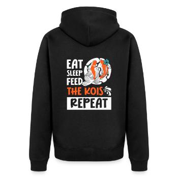Koi Fish Japonais - Veste à capuche bio Premium Unisexe - noir - Dos - Nico (187cm)