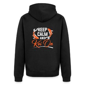 Koi Fish Japonais - Veste à capuche bio Premium Unisexe - noir - Dos - Nico (187cm)