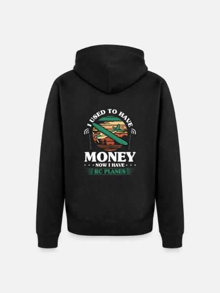 RC-Flugzeug RC-Flugzeug - Unisex Premium Bio Zip Hoodie - Schwarz