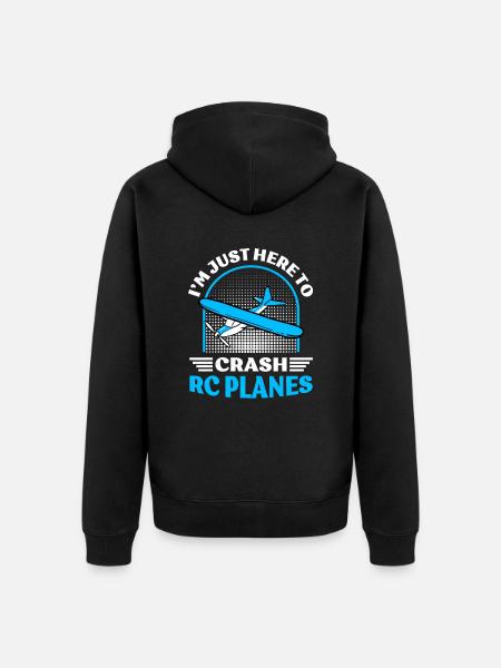 RC Airplane RC Airplane - Unisex Premium Organic Zip Hoodie - black