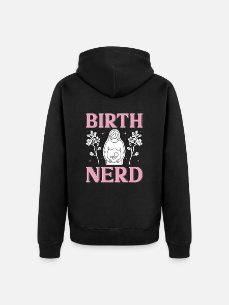 Doula Nurse Midwife - Unisex Premium Organic Zip Hoodie - black