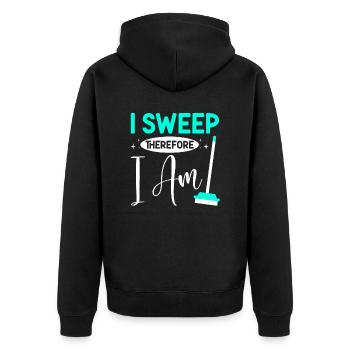 Woche der Wertschätzung für das Housekeeping - Unisex Premium Bio Zip Hoodie - Schwarz - Hinten - Nico (187cm)