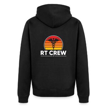 Respiratory Therapist Respiratory Therapy - Unisex Premium Organic Zip Hoodie - black - Back - Nico (187cm)