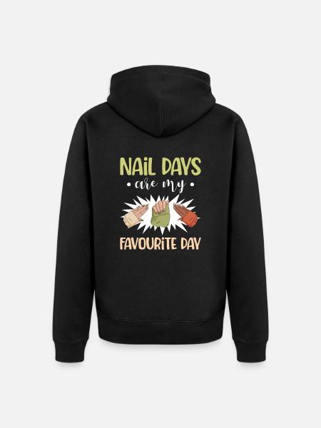 Nail Tech Manicure Nail Technician - Unisex Premium Organic Zip Hoodie - black