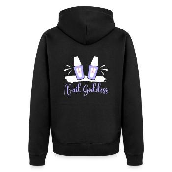 Nail Tech Manucure Technicienne des ongles - Veste à capuche bio Premium Unisexe - noir - Dos - Nico (187cm)