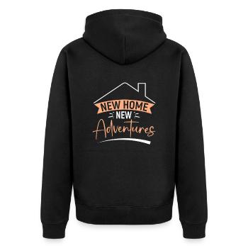 New Homeowner Homeowner Homeowner - Unisex Premium Organic Zip Hoodie - black - Back - Nico (187cm)