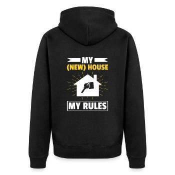 Nouveau propriétaire Propriétaire d’une maison Propriétaire d’une maison - Veste à capuche bio Premium Unisexe - noir - Dos - Nico (187cm)