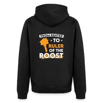 New Homeowner Homeowner Homeowner - Unisex Premium Organic Zip Hoodie - black - Back - Nico (187cm)