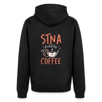 STNA Certified Nursing Assistant - Unisex Premium Organic Zip Hoodie - black - Back - Nico (187cm)
