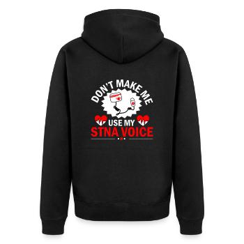 STNA Certified Nursing Assistant - Unisex Premium Organic Zip Hoodie - black - Back - Nico (187cm)