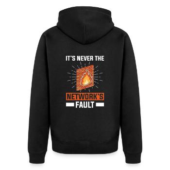 Network Administrator System Administrator Network - Unisex Premium Organic Zip Hoodie - black - Back - Nico (187cm)