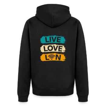 Network Administrator System Administrator Network - Unisex Premium Organic Zip Hoodie - black - Back - Nico (187cm)