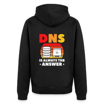 Network Administrator System Administrator Network - Unisex Premium Organic Zip Hoodie - black - Back - Nico (187cm)
