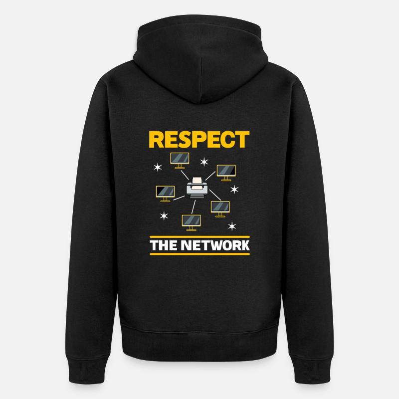 Netzwerkadministrator Systemadministrator Netzwerk - Unisex Premium Bio Zip Hoodie - Schwarz
