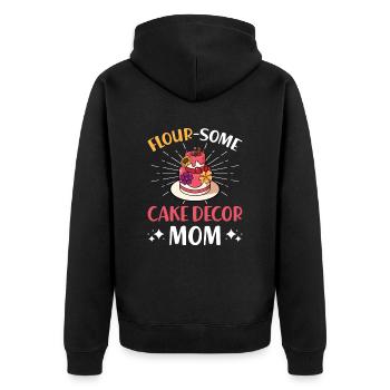 Cake Artist Cake Decorator Decorator B - Unisex Premium Organic Zip Hoodie - black - Back - Nico (187cm)