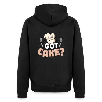 Cake Artist Cake Decorator Decorator B - Unisex Premium Organic Zip Hoodie - black - Back - Nico (187cm)