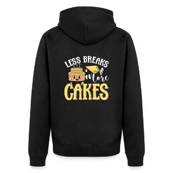 Cake Artist Cake Decorator Cake Decorator B - Unisex Premium Organic Zip Hoodie - black - Back - Nico (187cm)