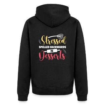 Cake Artist Cake Decorator Cake Decorator B - Unisex Premium Organic Zip Hoodie - black - Back - Nico (187cm)