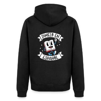 Spanish Teacher Maestra Bilingual Teacher - Unisex Premium Organic Zip Hoodie - black - Back - Nico (187cm)