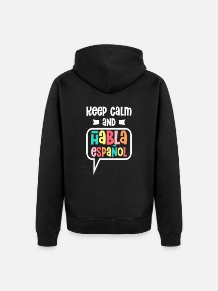 Insegnante di spagnolo Maestra Insegnante bilingue - Felpa con cappuccio ecologica premium unisex - nero