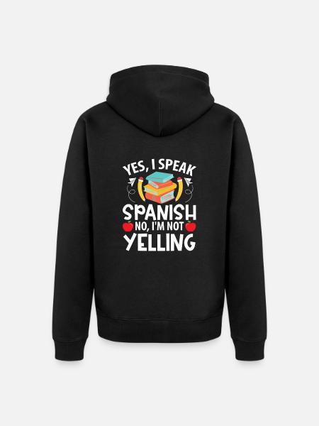 Spanischlehrerin Maestra Bilinguale Lehrerin - Unisex Premium Bio Zip Hoodie - Schwarz